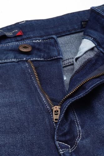 Image of Louis Philippe Men's Smart Fit Stretch Fabric for Comfort Premium Wash Aesthetic Authentic Twill and Durable Jeans