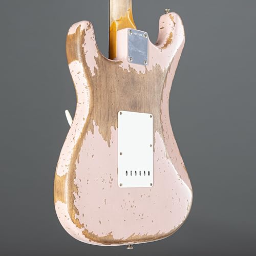 Fender ’63 Stratocaster Super Heavy Relic RW Shell Pink #133070 – Guitare Électrique - Les Beatles, Paul McCartney, John Lennon, RIngo Starr, George Harrison Fender '63 Stratocaster Super Heavy Relic RW Shell Pink #133070 - Guitare Électrique – Image 8