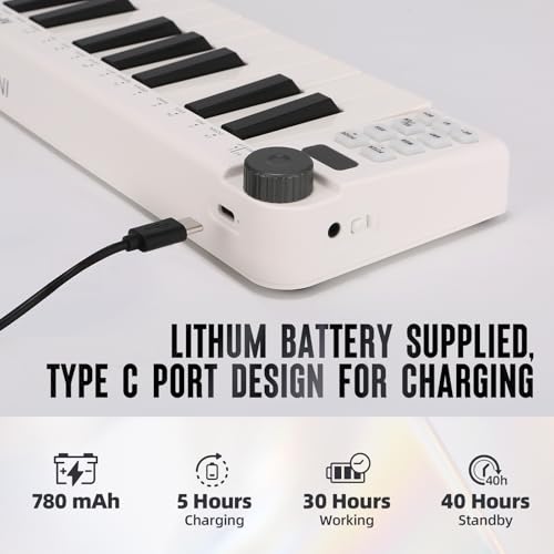 M-Vave 25 Key Usb Midi Keyboard Controller, Midi Controller With Bluetooth Responsive Synth Keys For Mac And Pc thumb #5