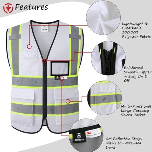 Image of Safety Vest for Men Women Reflective Construction Vest
