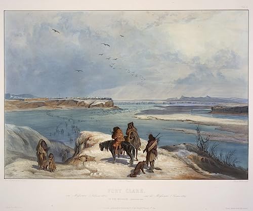 Tableau Fort Clark sur le Missouri Karl Bodmer posters et art mural de chambre 60x90cm