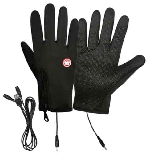 Guantes calefactables impermeables guantes de invierno eléctricos táctiles
