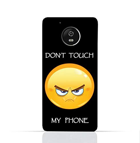 AMC Motorola Moto E4 TPU Silicone Case With Dont Touch My Phone 1 Design