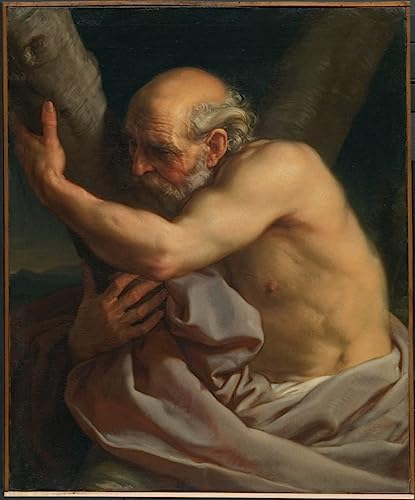 Poster Saint André Pompeo Girolamo Batoni reproduction peinture toile 58x90