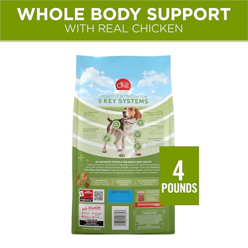 Purina ONE Plus Whole Body Support with Chicken Dry Dog Food, 4 lb Bag - image 7