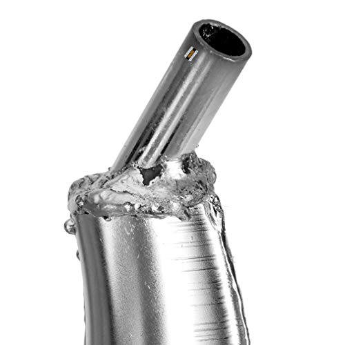 HIAORS Chrome Half Moon Muffler Exhaust Pipe for 49cc 50cc 60cc 66cc 80cc Motorized Bicycle Bike 2 Stroke Bike Gas Engine Motor Parts