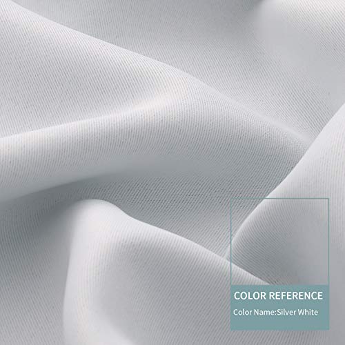 Bgment Fashion Sliding Door Curtain 100 X 84 Inches, Wide Thermal Blackout Curtains Room Darkening Room Divider Window Curtain, 1 Panel, Greyish White, 84 Length X Wide 100 #TOP7