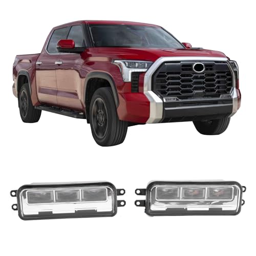 IKON MOTORSPORTS Fog Lights, Compatible with 2022-2026 Toyota Tundra/2024-2025 Tacoma/2023-2026