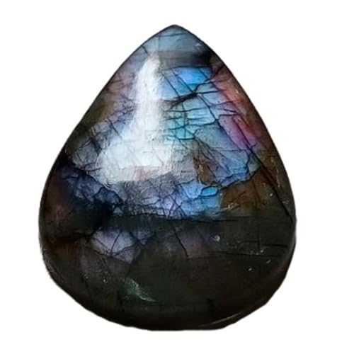 Cabochon labradorite naturelle poire 34x25mm pour création de pendentif