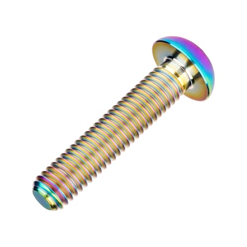 Image of Titanium Bolt M4x6 8 10 12 15 20mm Hex Head Screws for Bicycle Pack of 4 (Rainbow, M4x20mm)