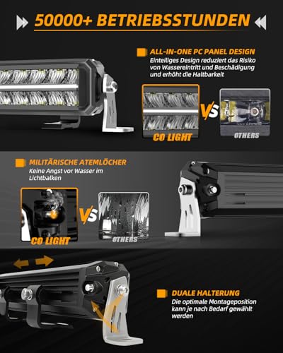Barra de luces LED CO LIGHT para evitar accidentes nocturnos en rutas oscuras 6