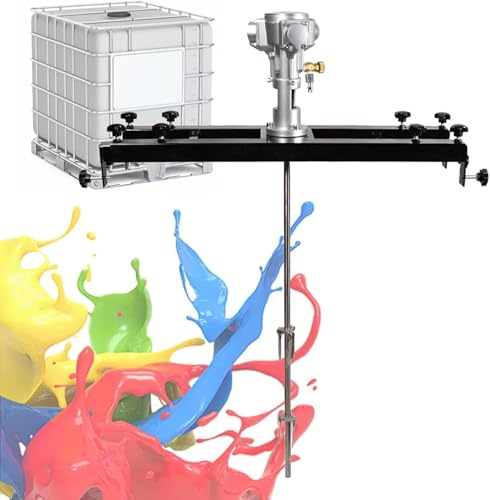 USZWBY Commercial IBC Air Agitator, Pneumatic Paint Mixer, Automatic 1 Ton Tank Mixing Tool, with Retractable Bracket, for Mixing Paint, Spices, Dye