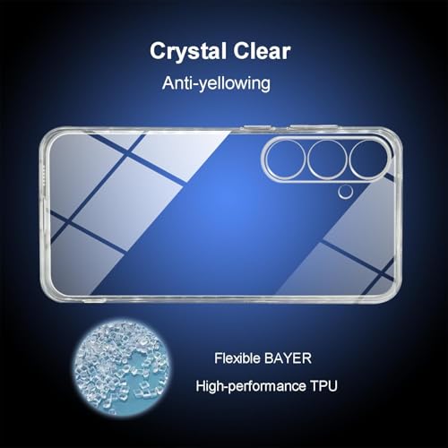 Image of NISHTECH for Samsung Galaxy M54, F54 5G (2024) Premium Transparent Hybrid Soft Slim Dust Proof Back Case Cover Silicone with Camera Protection