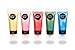 perfect ideaz Set de Peinture nacré Brillant, Tempera Couleur 5 x 75 ML, 5 Couleurs créatives différentes en Tube, Forte Concentration de pigments de Couleur, Fort Pouvoir Couvrant et séchage Rapide