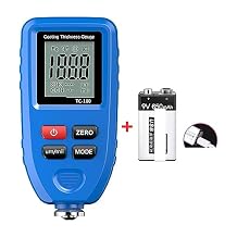 Paint Thickness Meter, TC100 White Car Paint Coating Thickness Gauge Car Paint Film Thickness Tester Measuring Paint ToolBlue with Battery
