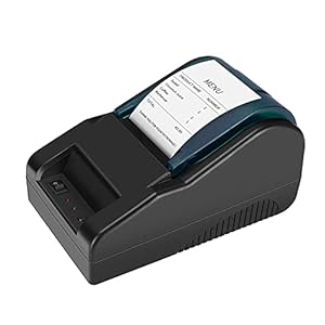Lwieui Ontvangstprinter 58 mm USB thermische printer ondersteuning kassalade compatibel met ESC/POS-afdrukopdrachten voor supermarkten coffeeshop (kleur: zwart, maat: één maat)