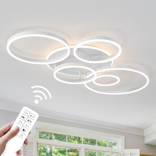 O'NEELDY Modern LED Ceiling Light White Flush Mount Ceiling Lights