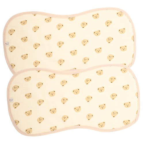 SUPVOX 2 Piezas babero de algodón muselina tela baberos para niña destete largo bebés babero para paño cómodo para eructar baberos de algodón paños para eructar recién nacido