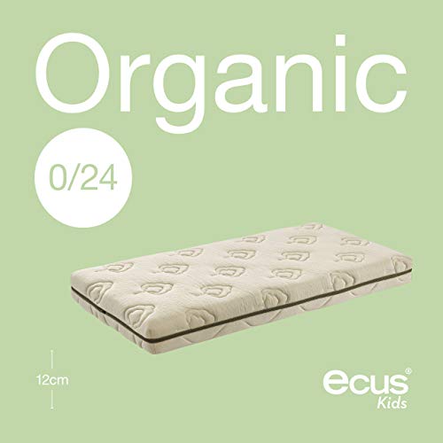 Ecus Kids, El colchón para cuna Organic, es el único colchón cuna con doble cara adaptado a las etapas del bebé - 117x57x12