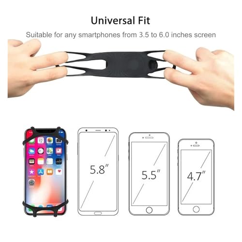 Support silicone flexible smartphone pour guidon vélo moto poussette - 5