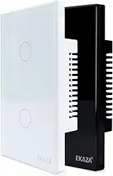 Interruptor Inteligente EKAZA 2 Botões Branco WiFi+BLE+RF