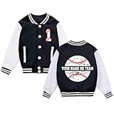Icibgds Custom Kids Varsity Jacket Customized Birthday Baseball Jacket Custom Outerwear Personalized Coat for Boys