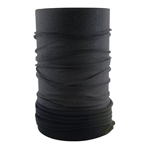 HeadLOOP Polar EXTRA LANG Schwarz Fleece + Schlauchtuch Multifunktionstuch Schal Halstuch Kopftuch Microfaser Cover