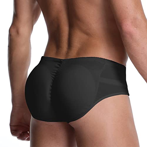 Mens Butt Lifter Shapewear Hip Enhancer Mens Padded Underwear with Detachable Pads