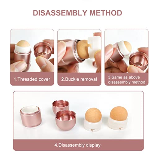 ZJTY Ölabsorbierende Rolle Vulkanstein | Doppelköpfiger ölabsorbierender Volcanic Face Roller - Tragbares… - Image 8
