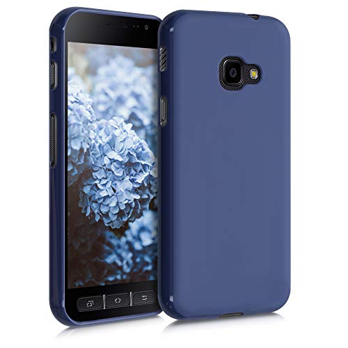 kwmobile Custodia Compatibile con Samsung Galaxy Xcover 4 / 4S Cover - Back Case per Smartphone in Silicone TPU - Protezione Gommata - blu mirtillo