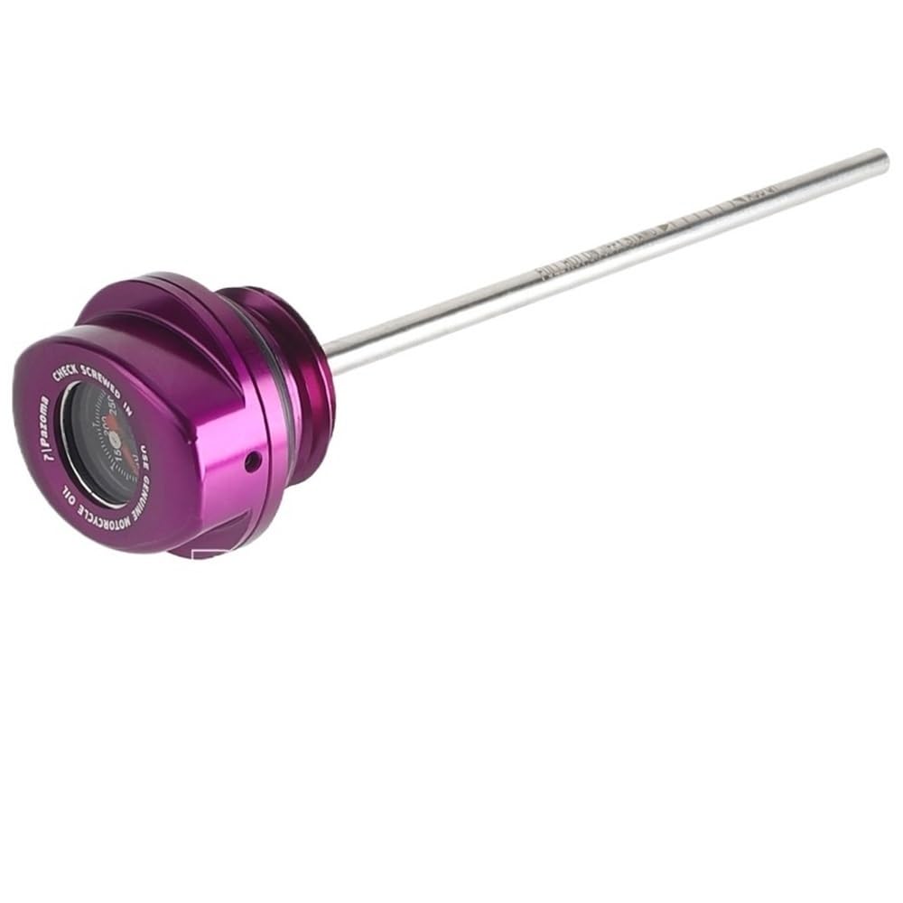 para Road para King para Electra para Tri para Road para Glide para FLHR para FLTRT Varilla Nivel Aceite Motocicleta con Indicador Temperatura Aceite Varilla(Purple)