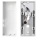 Newhouse Hardware Two Note Mechanical Door Bell Chime & Button, White/Brass Finish