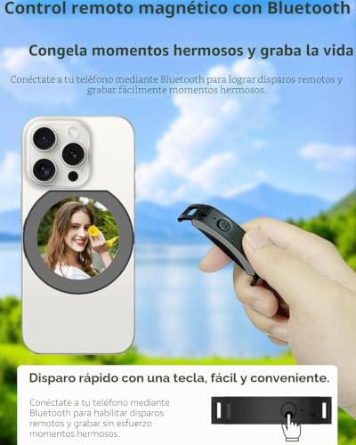 Pantalla magnética inalámbrica para monitor selfie ideal para vlogs en iPhone y Android 4