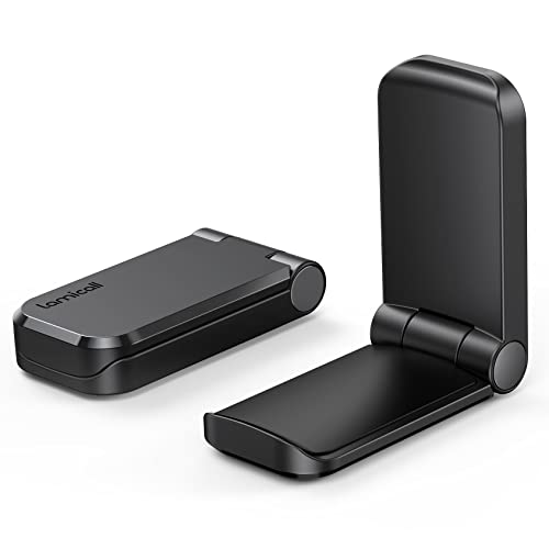 Image of Lamicall Headphone Stand, Sticky Headset Hanger - 2 Pack Adhesive Headphone Holder Hook Mount, Headset Holder Clip Under Desk, Earphone Clamp for Airpods Max, HyperX, Sennheiser, Black
