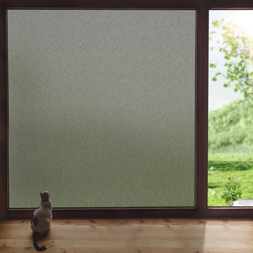 Amiya Frosted Window Privacy Film,Blackout Glass Window Film...
