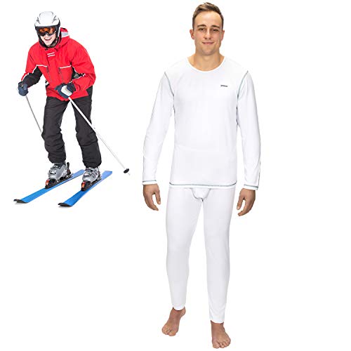 Thermal Underwear for Men (Thermal Long Johns) Sleeve Shirt & Pants Set, Base Layer w/Leggings Bottoms Ski/Extreme Cold…