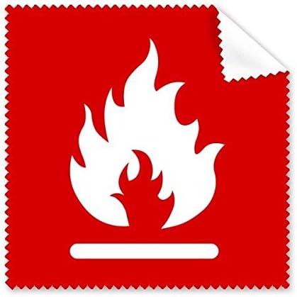 ファイヤーレッド 四角形 注意 フォーマット マーク イラスト パターン メガネ クリーニング スクリーン クロス 新品 送料無料 5個 電話 クリーナー 布