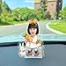 Customizable Acrylic Car Dashboard Photo Stand | Anime Cartoon Character Display Holder | Personalized Car Interior Decor Gift Accessories (Dual-Purpose Solar Cell [Rabbit Carrot])