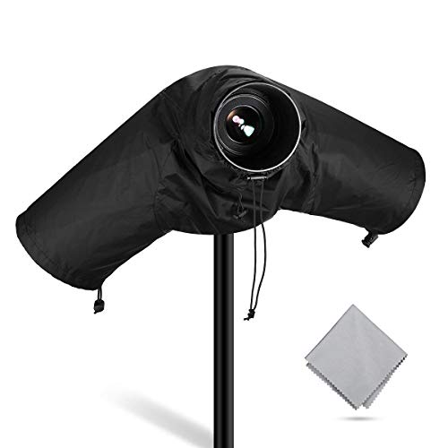 4X Zipper Lens Pouch Bag + Outdoor Photography Adjustable Waist Strap + Professional Waterproof Camera Rain Cover Bundle #TOP6