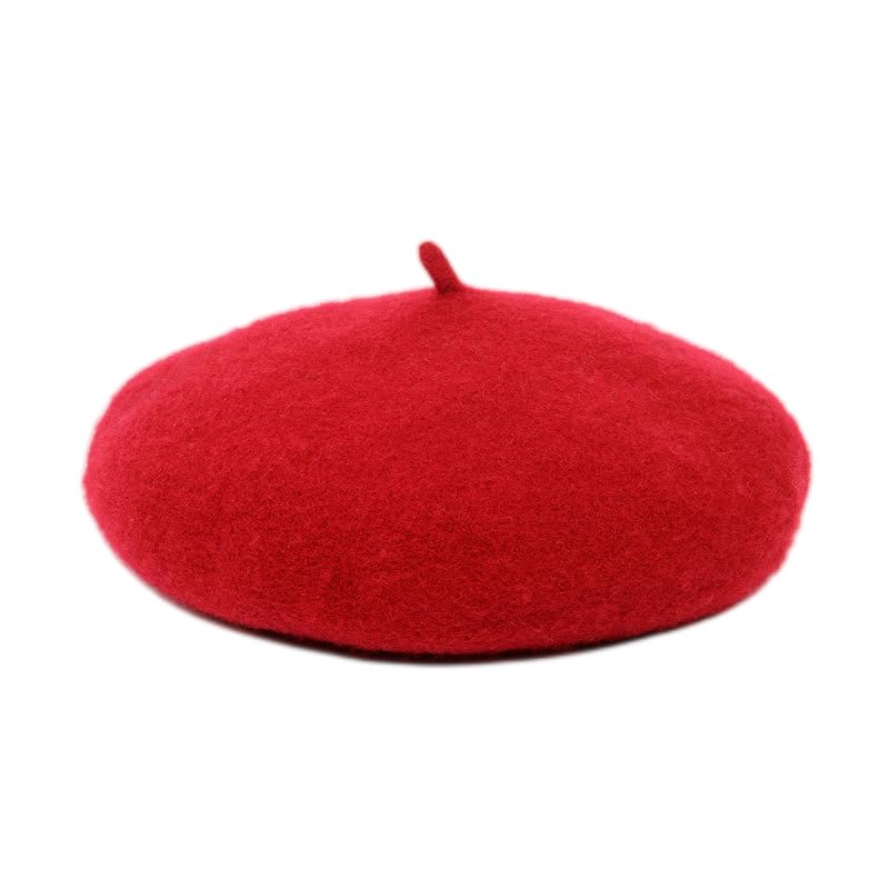 Kids French Beret Cap Wool-Blend - Classic Warm Wool Felt Berets Hat for Young Girls 3-7 Years