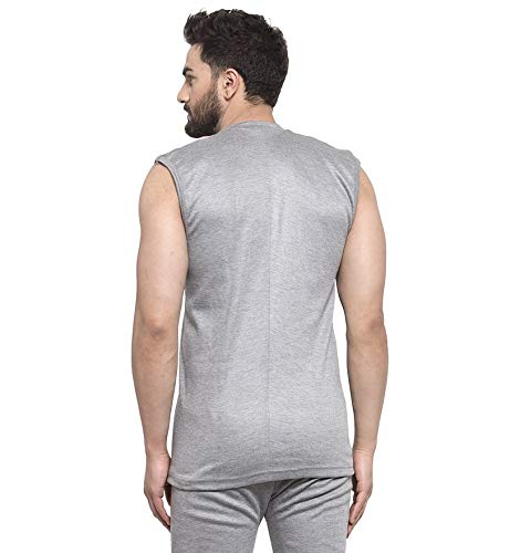 Image of UZARUS Men's Sleeveless Solid V Neck Thermal TOP