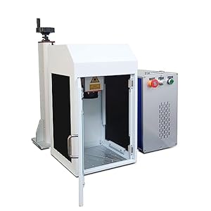 MCWlaser Raycus Fiber Lasergraveermachine, 50 W, markeringsbereik 220 x 220 mm, met beschermhoes, verzending uit de EU