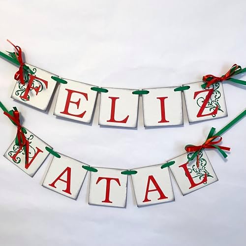 Origem Da Árvore De Natal: 7 Curiosidades Sobre Essa História 2 Feliz Natal Garland - Portuguese Merry Christmas Mantle Garland -...