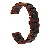 Cinturino for orologio con cinturino in legno a sgancio rapido con chiusura pieghevole in acciaio inossidabile(B,20mm)