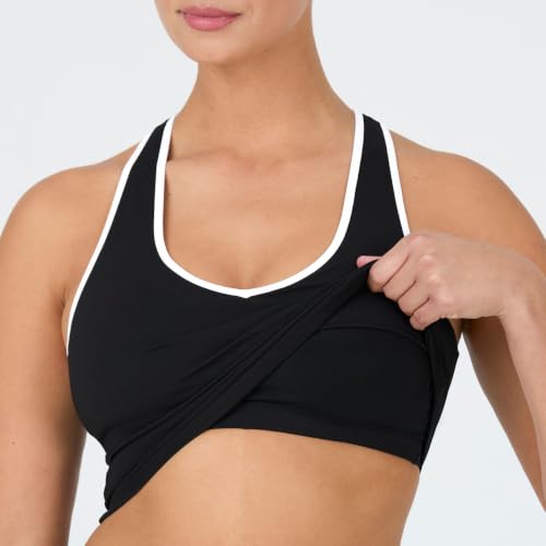 Image of YITTY Active Sports Bra Tank, Tank Top for Women with Built-in Bra, Racerback, Removable Cups, Low-Impact Yoga and Gym