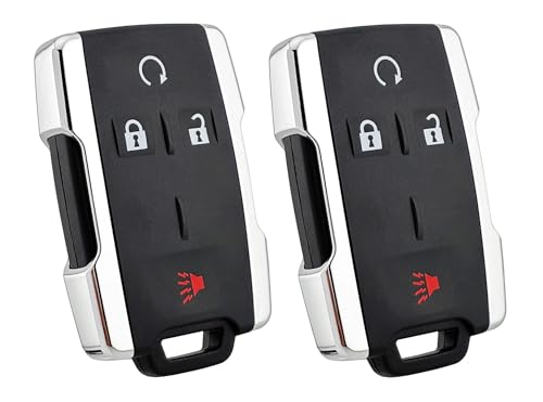 Arruweer Smart Key Fob Case Shell Fit for Chevy Chevrolet Silverado Colorado/GMC Sierra Canyon 2014 2015 2016 2017 M3N-32337100 Keyless Entry Remote Control Car Key Fob Cover Casing (2)