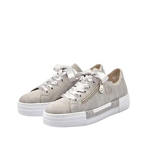 Rieker N49c2-40, Sneakers Basses femme, Gris (Cement/Silver 40), 38 EU