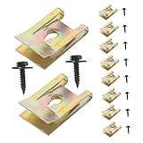 CHICAMPERA 10セット ユニバーサルメタルクリップファスナーネジ 自動車ボディドア屋根装飾用 高耐久スプリング型留め具 簡単取付け 固定アク