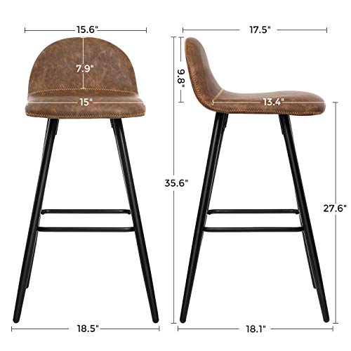 SONGMICS Set of 2 Bar Stools
