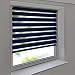 Produktbild Sonnenschutz-HH - Doppelrollo Klemmfix ohne bohren Vario Seitenzug Duorollo AUSSENMAß Breite 100 x 150 cm Höhe - dunkelblau